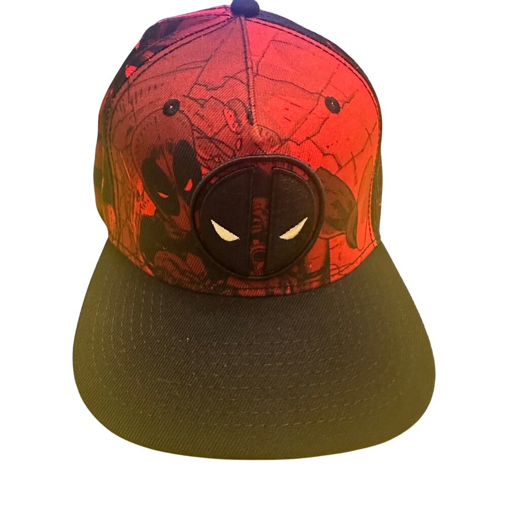 NWOT Marvel Disney Deadpool Red SnapBack Baseball Cap